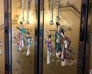 Gorgeous Four panel Asian Screen 