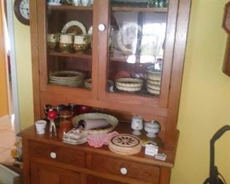 Antique Country Side Kitchen Cabinet