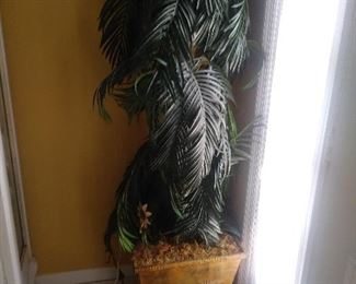 Large Faux Plant in Metal Planter (ONE of TWO)