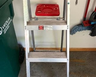 Aluminum ladder.