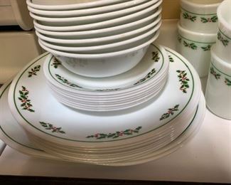 Retro Corningware Holiday dishes.