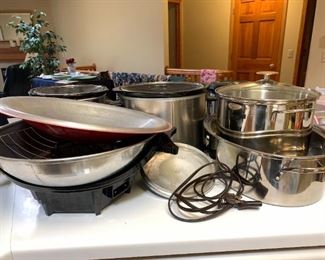 Electric Wok, Crock Pots, Quality cookware.