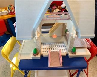 Little Tykes A-frame home. Includes lots of accessories.