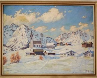 Vintage European painting