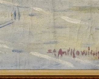 Vintage European painting