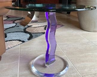 Artzy Glass End Table