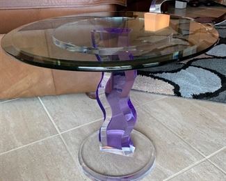 Artzy Glass End Table