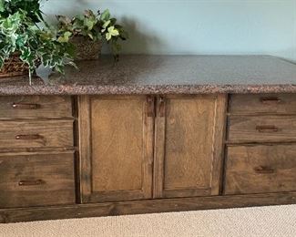 Granite Top Credenza