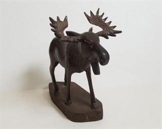 wood carved moose