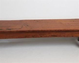 small decorative wood bench