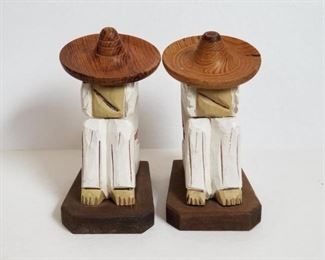 wood carved bookends
