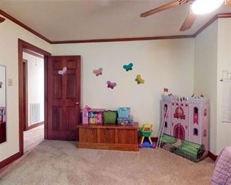 Kid's room full of toys & children's books + music books + Vintage Nancy Drew series