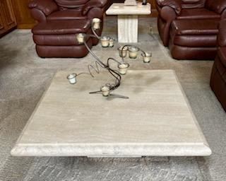 Italian travertine coffee table