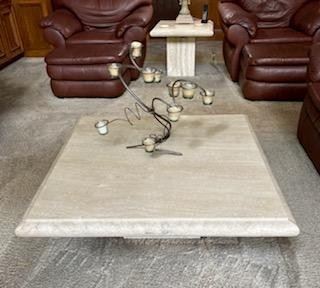 Italian travertine coffee table
