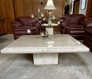 Italian travertine coffee table