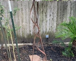 Wrought-iron yard art