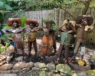 Mariachi band - 5 piece metal yard art