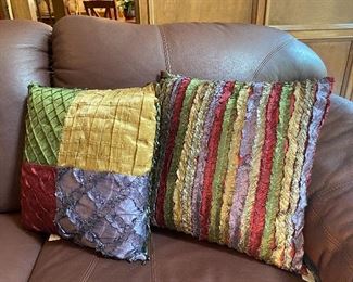 Silk decorative pillows