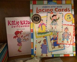Katie Kazoo Switcheroo book and Lacing Cards