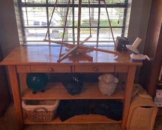 Wood 2 drawer 2 shelf ~ side or sofa table