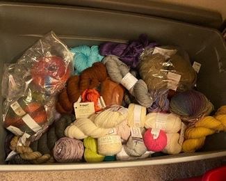 Bin of yarn