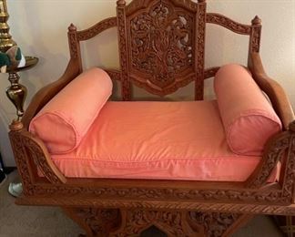 Vintage Thai Hand Carved Chair 