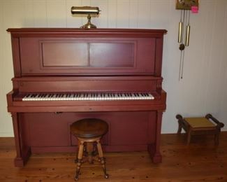 Beautiful&nbsp;Player Piano from Lindeman and Sons Piano Company that Works! Manufactured in 1913. Includes Boxes of Player Piano Rolls!