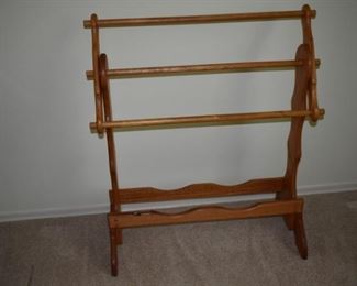 Handmade Oak Quilt Rack