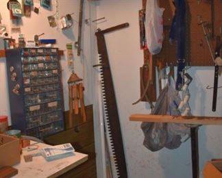 Wood Working Shop, Tools, Wood, Table and So Much More!