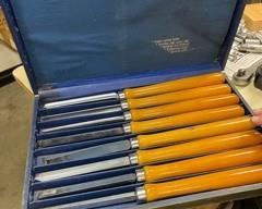 Craftsman Vintage 8PC. Polished Lathe Wood Turning Chisel Set
