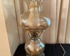 VTG Accurate Casting Co Gone with the Wind Hurricane Table Lamp Amber 3 Way