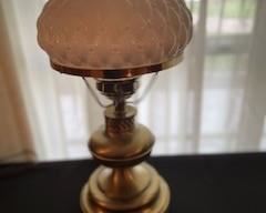 Gone with the Wind White Milk Glass Hurricane Lamp Vintage Electric