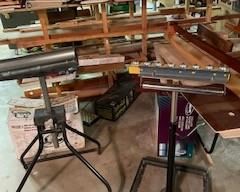 Material Support Rollers with Stand