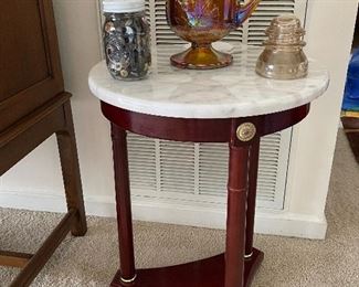 Vintage marble topped side table