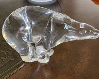 Baccarat France signed polar bear 