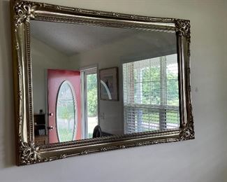 Gold gilded wall mirror