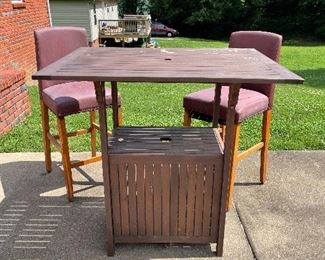 Bar height patio set