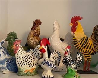 Rooster collection Located on top of refrigerator