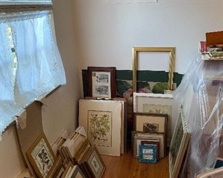 Framed and unframed pictures