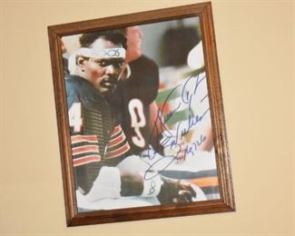 Walter Payton autograph poster