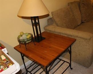 Pine top end tables and coffee table
