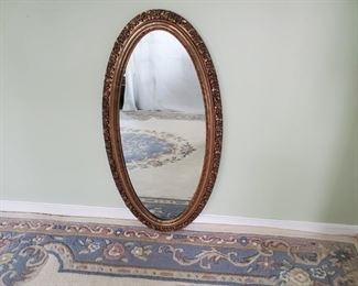 Gilded Oval Mirror