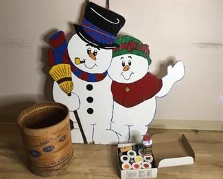 Large Snowman Yard Decor