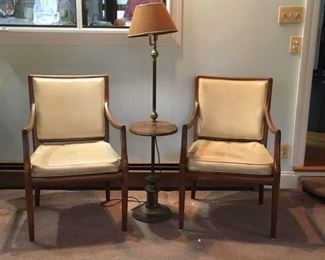 Vintage Chairs and Lamp Table