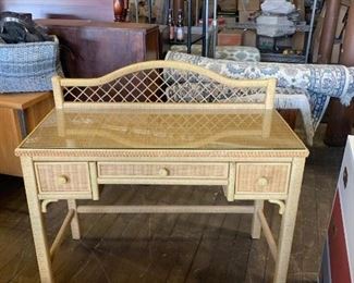 wicker desk