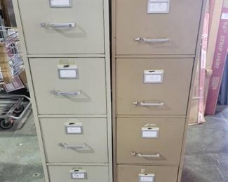 (2) 4 Drawer File Cabinets