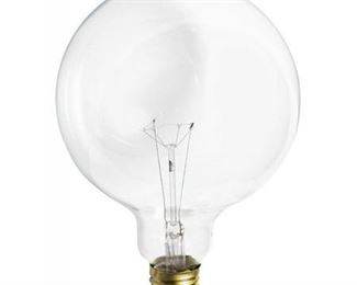 Satco S3014 150W 120V Globe G40 Clear E26 Base Incandescent light bulb