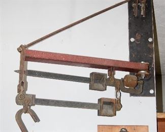 Very Nice HUGE Wall Mount Hanging Farm Scale and alarm bell