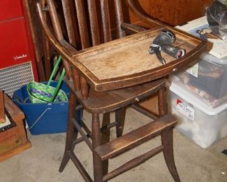 Antique Oak High Chair