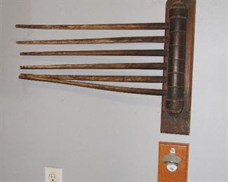 Cool old Primitive Wall Hanging Towel Dry Rack